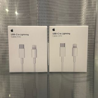 アップル(Apple)の新品未使用 純正Apple USB-C ライトニングケーブ 1M+2M セット (バッテリー/充電器)