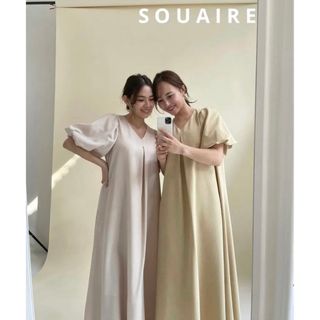 ロンハーマン(Ron Herman)の【完売品】SOUAIRE  クラネ トゥデイフル　パフスリーブ ワンピース(ロングワンピース/マキシワンピース)