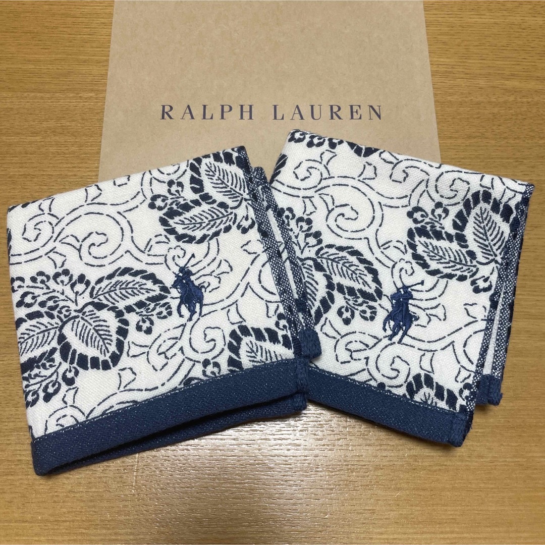 Ralph Lauren(ラルフローレン)の新品未使用　ラルフローレン　ハンドタオル　2枚　和柄 メンズのファッション小物(ハンカチ/ポケットチーフ)の商品写真