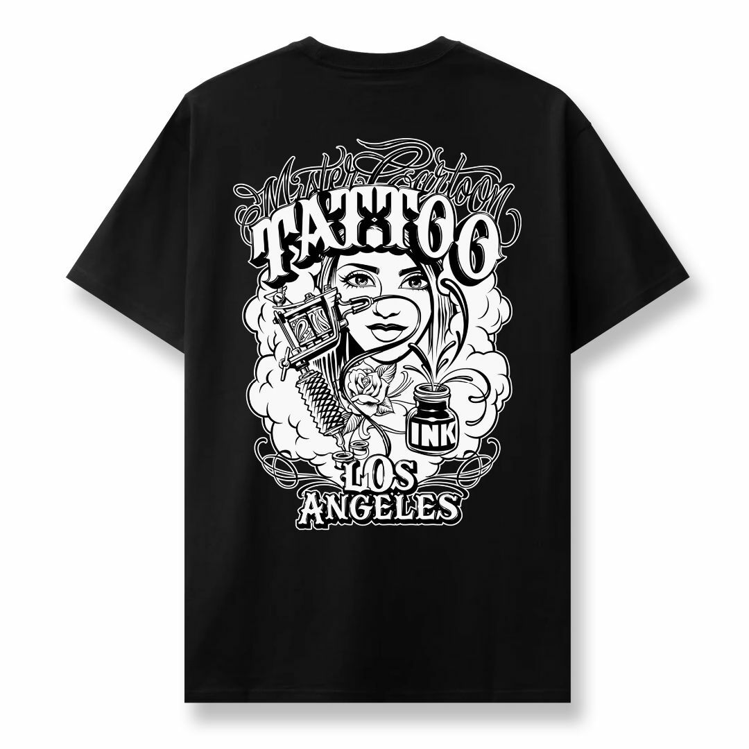 MR CARTOON TATTOO INK TEE LA BLACK Tシャツ メンズのトップス(Tシャツ/カットソー(半袖/袖なし))の商品写真