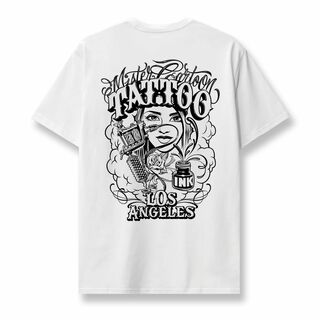 MR CARTOON TATTOO INK TEE LA WHITE Tシャツ(Tシャツ/カットソー(半袖/袖なし))
