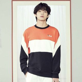 フィラ(FILA)の【大きめ】FILA トレーナー BTS V(テヒョン)着用モデル XL(トレーナー/スウェット)