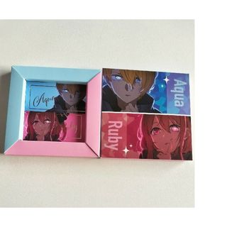 推しの子　ビジュアルチョコＢＯＸ　空箱　イラストカード　2点セット　アクアルビー(その他)