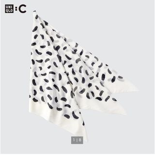 UNIQLO - 【新品】ユニクロC コットンシルクスカーフ 白