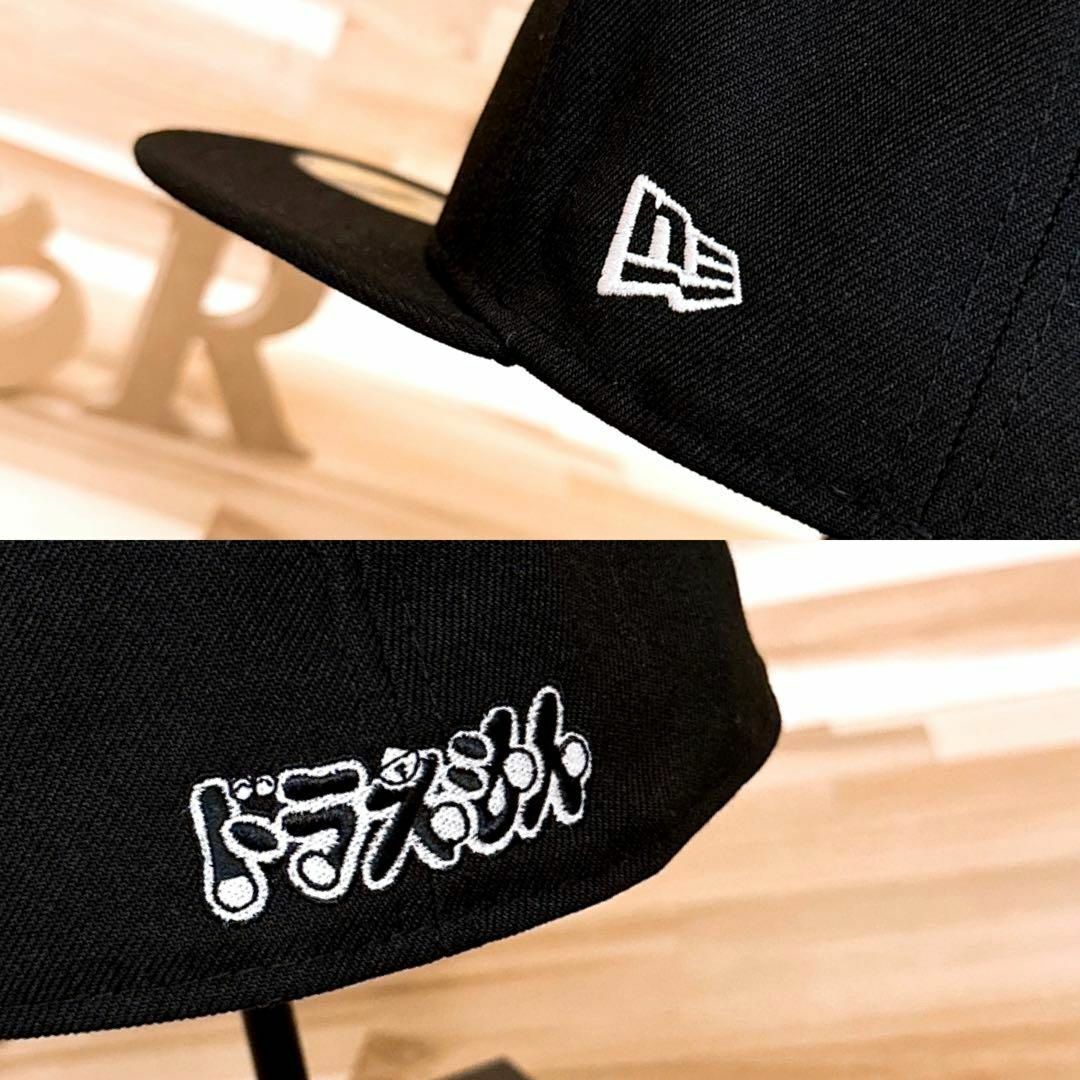 NEW ERA(ニューエラー)の激レア/美品【ニューエラ×ドラえもん】限定コラボ キャップ 刺繍 ロゴ 黒×白 メンズの帽子(キャップ)の商品写真