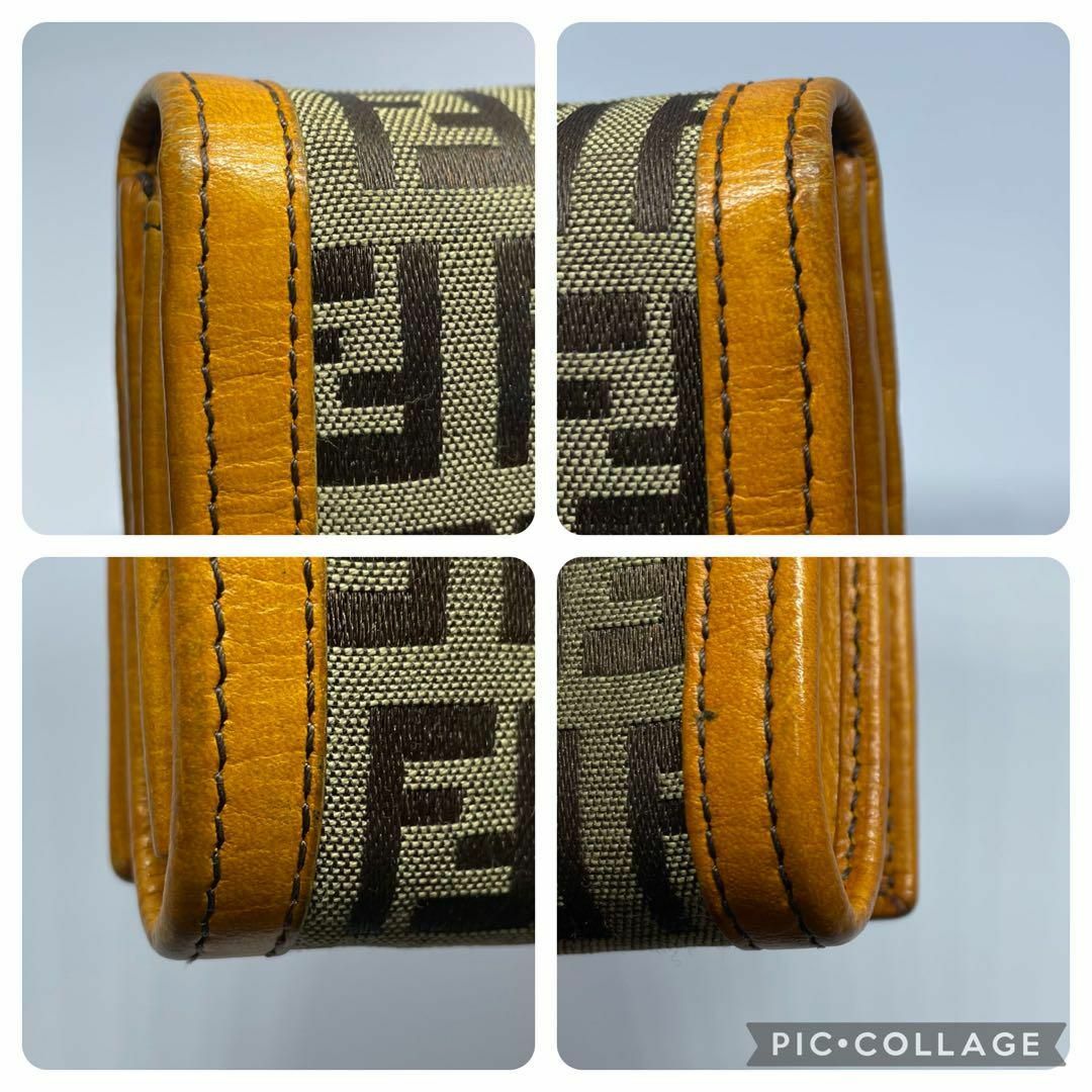 FENDI(フェンディ)の【フェンディ/美品】長財布【ズッキーノ/FF/刻印/キャンバス/レザー/小銭入れ レディースのファッション小物(財布)の商品写真