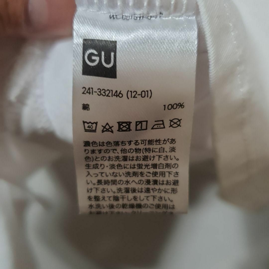 GU(ジーユー)のジーユー　マーセライズドラウンドヘムチュニックT　チュニック　五分袖　tシャツ レディースのトップス(Tシャツ(半袖/袖なし))の商品写真
