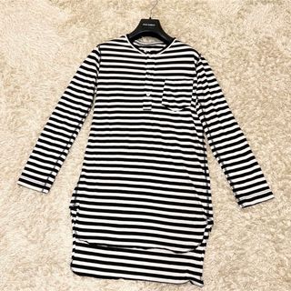 ヨウジヤマモト(Yohji Yamamoto)の【お値下げ歓迎、即日発送】ヨウジヤマモト　長袖カットソー　チュニック　ボーダー(Tシャツ(長袖/七分))