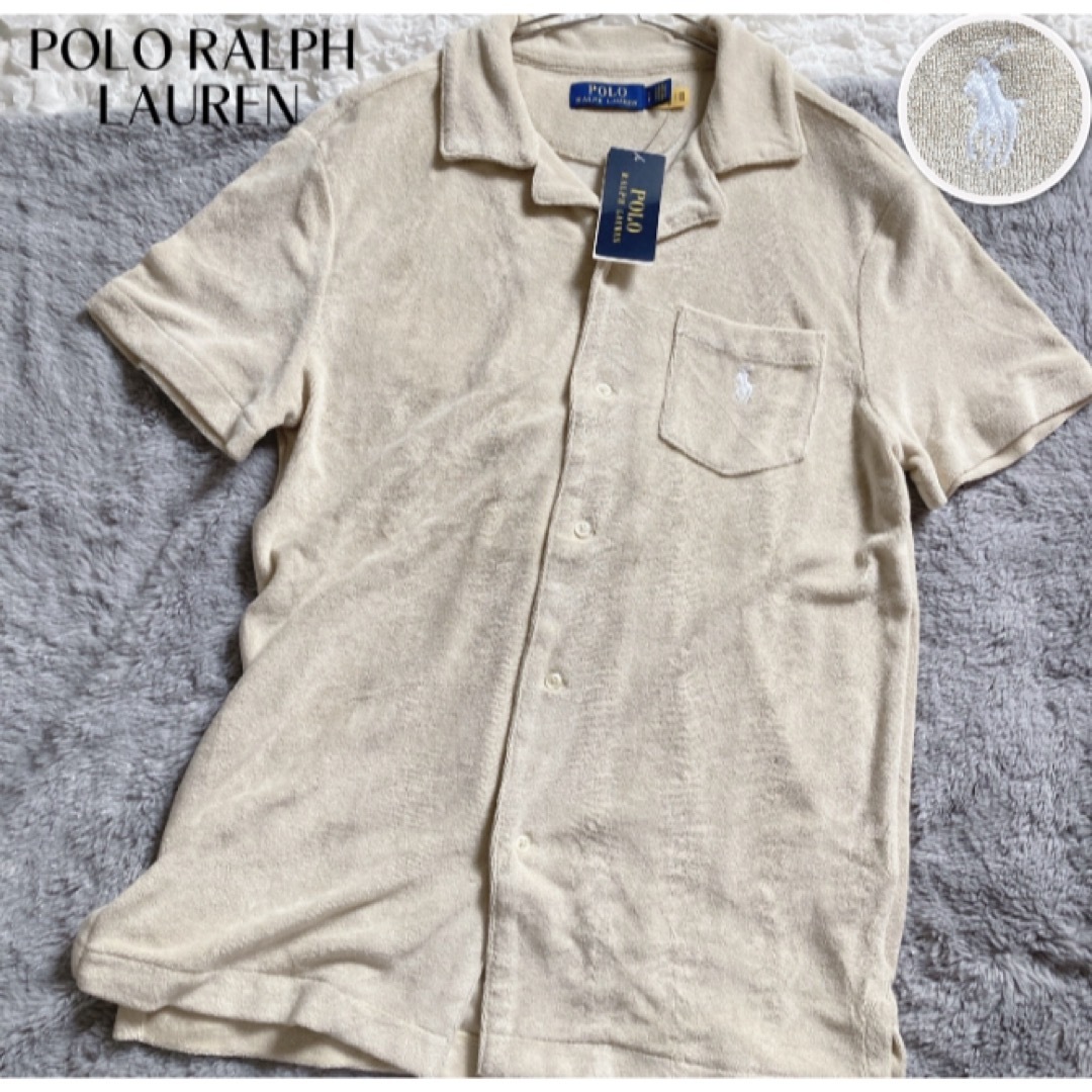 POLO RALPH LAUREN(ポロラルフローレン)の【ポロラルフローレン】未使用✨希少 現行タグ パイル タオル生地 シャツ メンズのトップス(シャツ)の商品写真