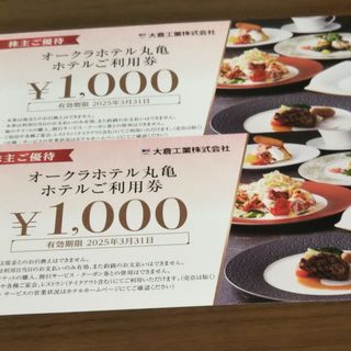 ホテルオークラ丸亀2000円分(その他)