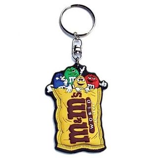 M&M's エムアンドエムズ キーホルダー ラバー アメリカ雑貨 新品 YE(キーホルダー)