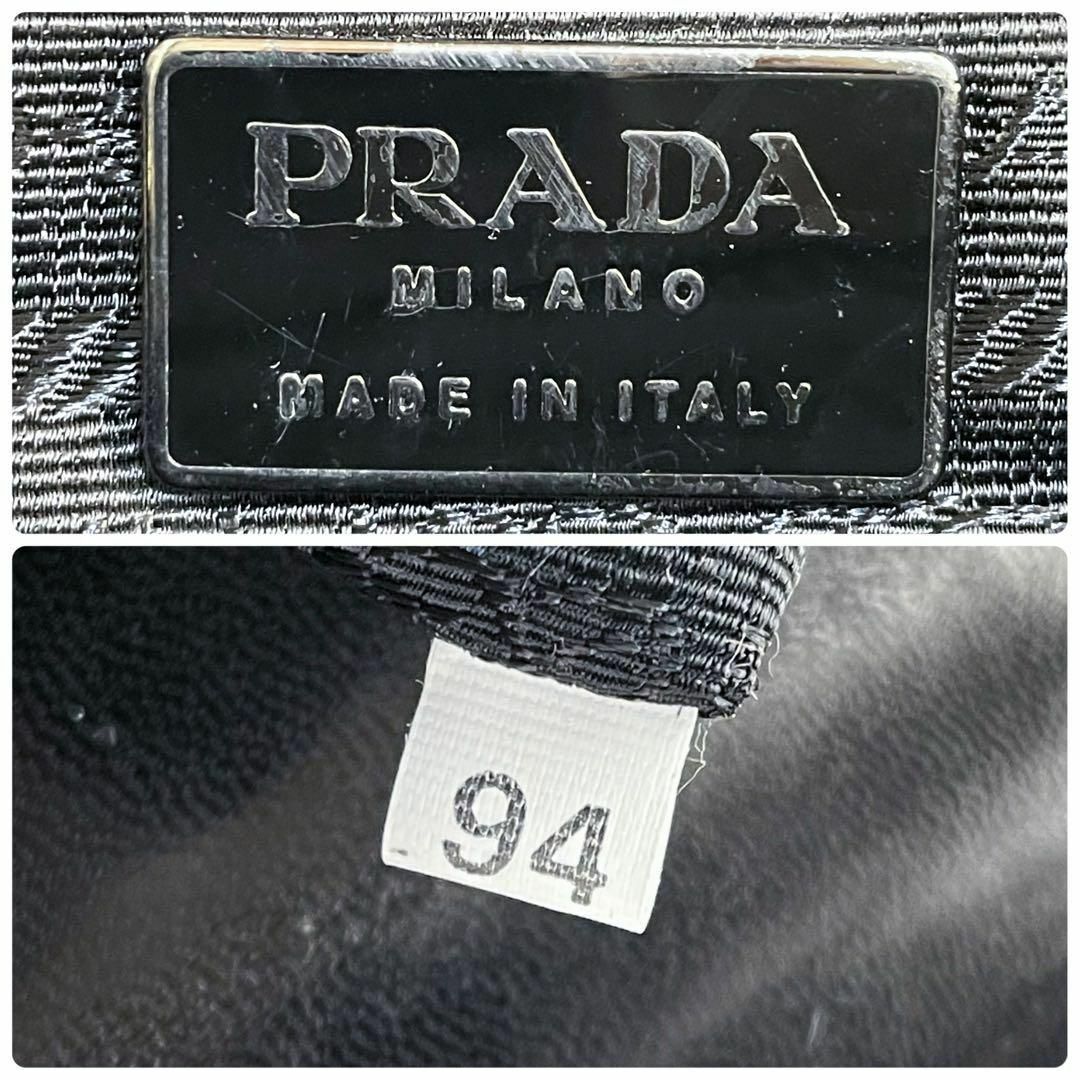 PRADA(プラダ)のプラダ カーフ レザー ボックス ショルダー バッグ フラップ 式 ブラック 黒 レディースのバッグ(ショルダーバッグ)の商品写真