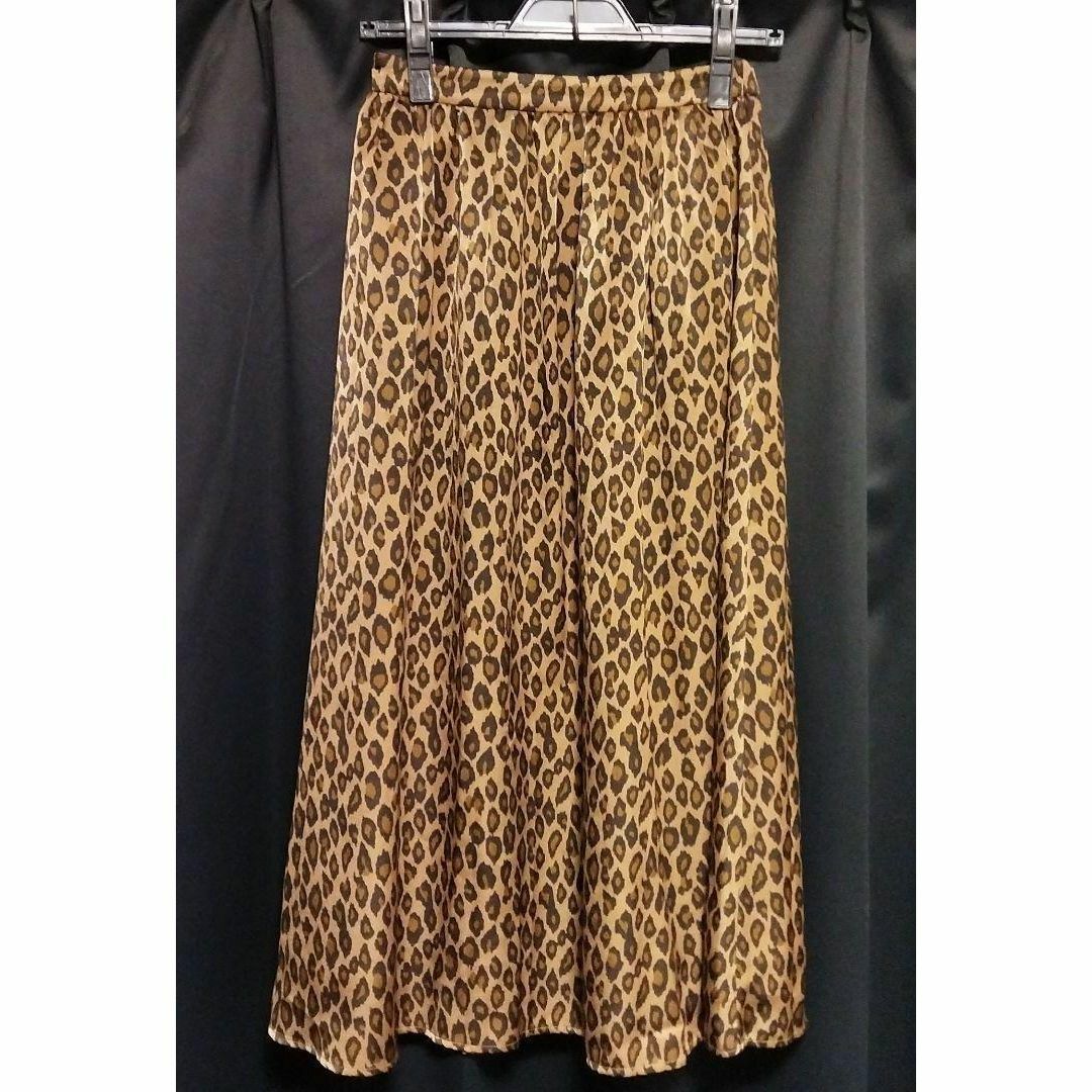 UNITED ARROWS(ユナイテッドアローズ)のUWSC レオパードプリント ギャザースカート 36【 BROWN 】 レディースのスカート(ロングスカート)の商品写真