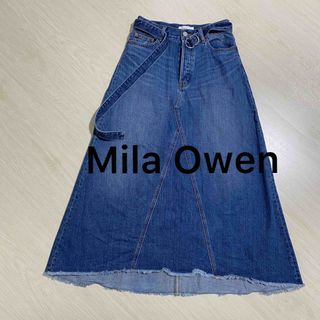 ミラオーウェン(Mila Owen)の超美品❣️Mila Owen リメイク風Aラインデニムスカート(ロングスカート)