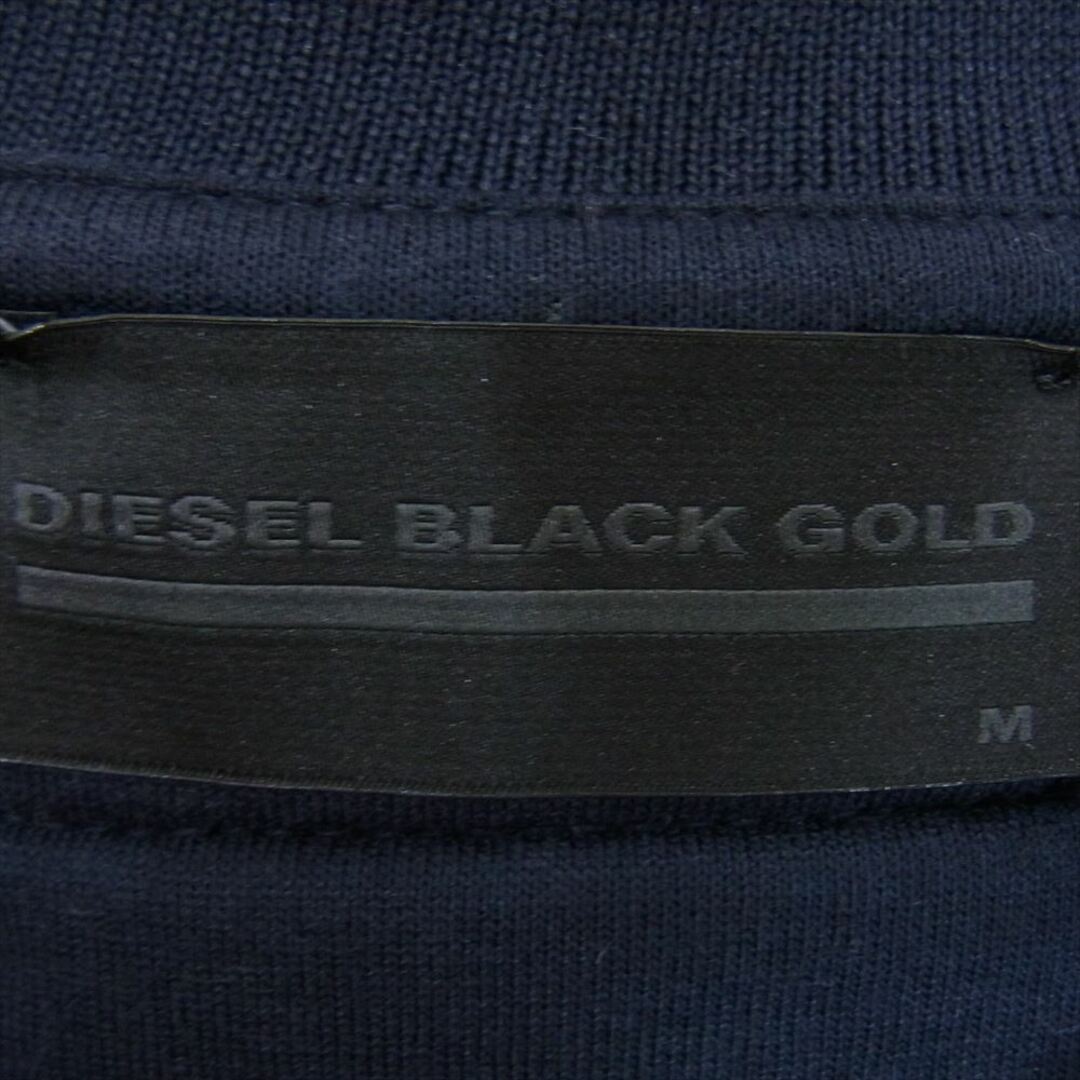 DIESEL(ディーゼル)のDIESEL ディーゼル BLACK GOLD ブラック ゴールド ネオプレン ロゴ サイドジップ クルーネック スウェット ネイビー系 M【中古】 メンズのトップス(スウェット)の商品写真