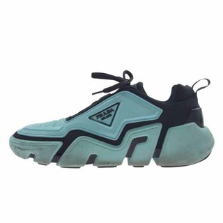 PRADA - PRADA プラダ スニーカー 2EG314 Techno Stretch Fabric Sneaker テクノストレッチファブリック ローカット スニーカー ライトブルー系 ブラック系 8【中古】