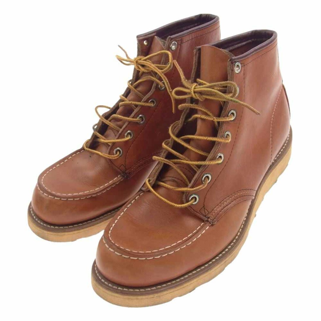 REDWING(レッドウィング)のRED WING レッドウィング ブーツ 875-1 USA製 アイリッシュセッター 80s~90s 白四角犬タグ MADE IN U.S.A. カンヌキ有 犬タグ モックトゥ ブーツ ブラウン系 10B【中古】 メンズの靴/シューズ(ブーツ)の商品写真