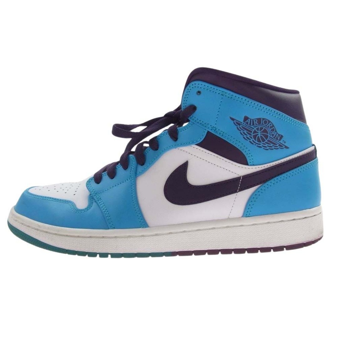 NIKE(ナイキ)のNIKE ナイキ スニーカー 554724-415 AIR JORDAN 1 MID HORNETS AJ1 エアジョーダン ミッド ホーネット スニーカー ブルー系 パープル系 27.5cm【中古】 メンズの靴/シューズ(スニーカー)の商品写真