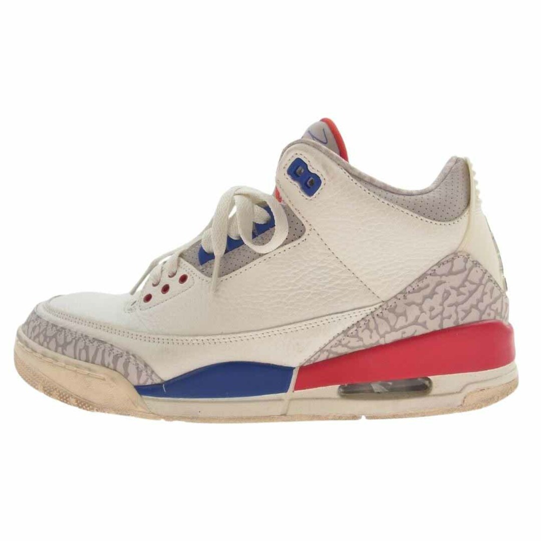 NIKE(ナイキ)のNIKE ナイキ スニーカー 136064-140 Air Jordan 3 Retro International Flight AJ3 エアジョーダン レトロ インターナショナル フライト スニーカー オフホワイト系 マルチカラー系 27cm【中古】 メンズの靴/シューズ(スニーカー)の商品写真