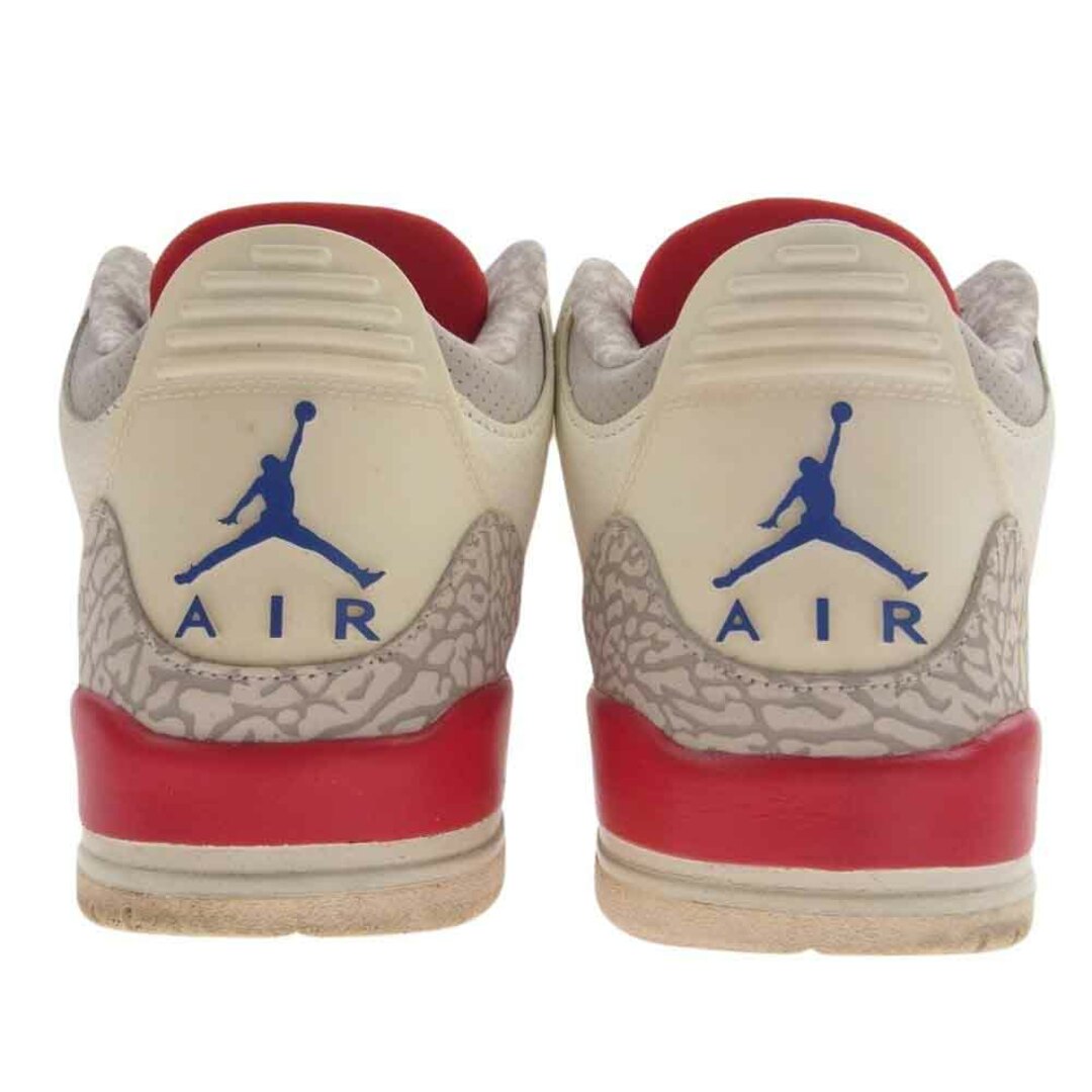 NIKE(ナイキ)のNIKE ナイキ スニーカー 136064-140 Air Jordan 3 Retro International Flight AJ3 エアジョーダン レトロ インターナショナル フライト スニーカー オフホワイト系 マルチカラー系 27cm【中古】 メンズの靴/シューズ(スニーカー)の商品写真