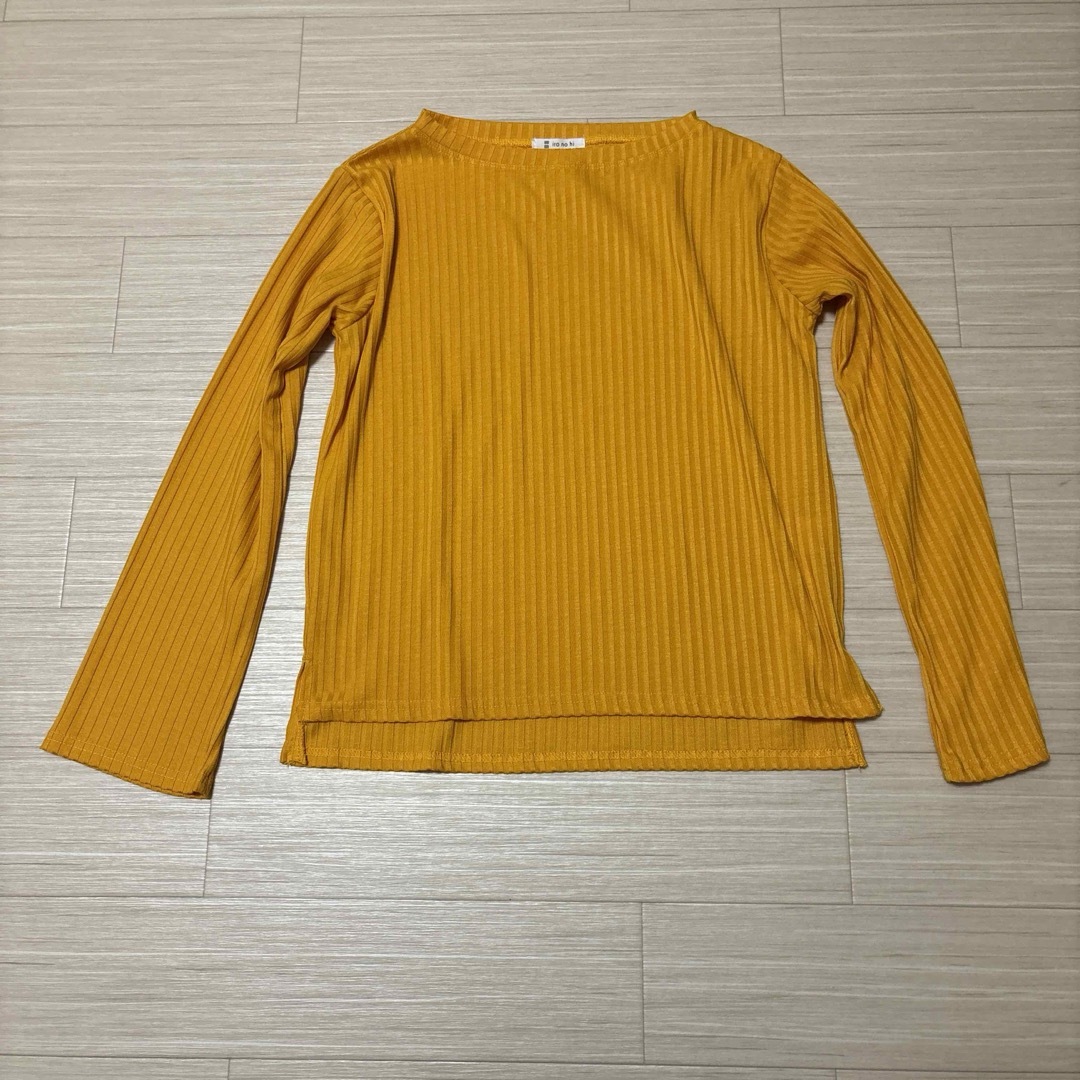 ♪18 美品　カットソー　オレンジ　春秋 レディースのトップス(カットソー(長袖/七分))の商品写真