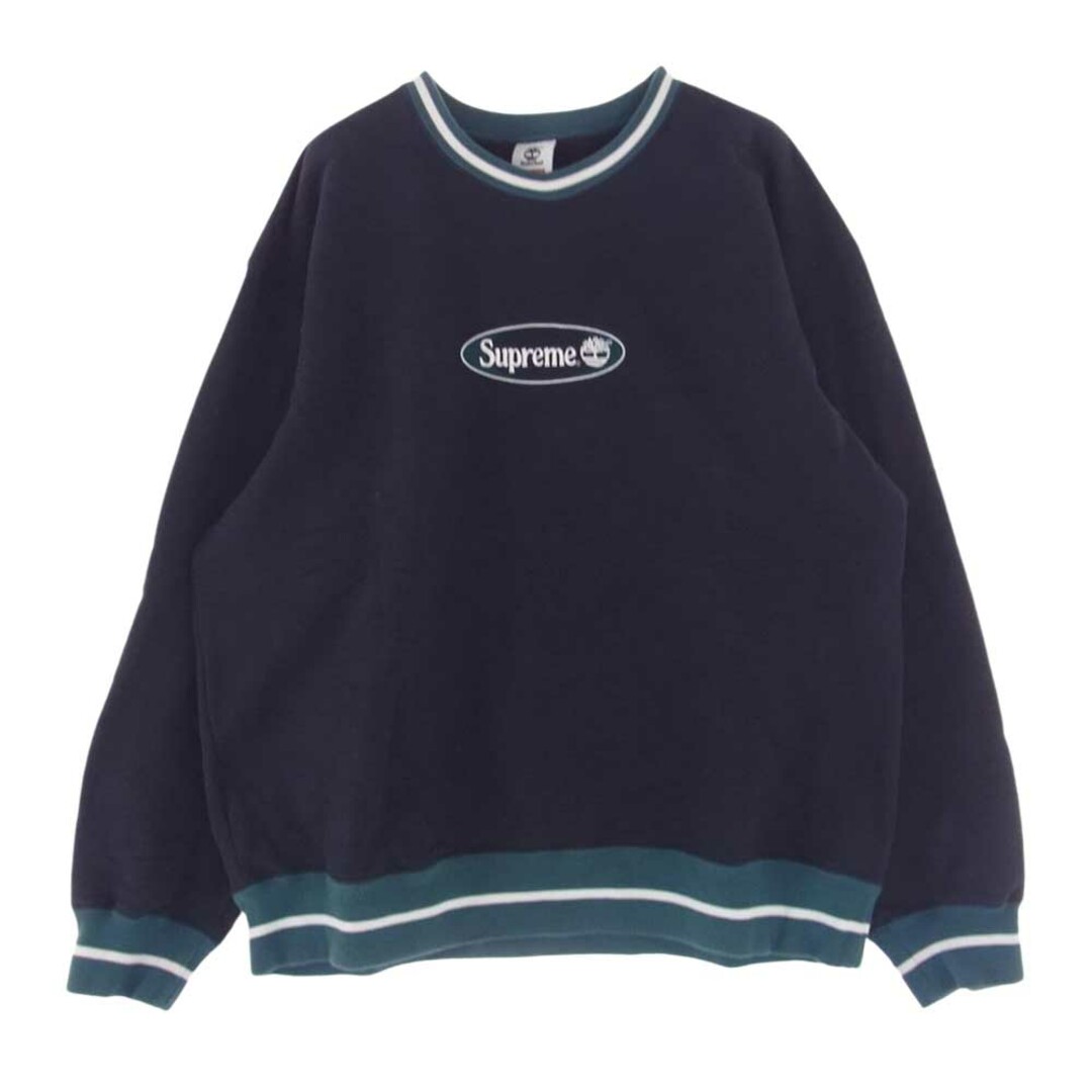 Supreme(シュプリーム)のSupreme シュプリーム パーカー 21SS Timberland Crewneck ティンバーランド クルーネック スウェット ダークネイビー系 L【中古】 メンズのトップス(パーカー)の商品写真