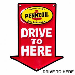 PENNZOIL ペンズオイル メタルサイン 壁飾り アメリカ雑貨 新品 H(その他)