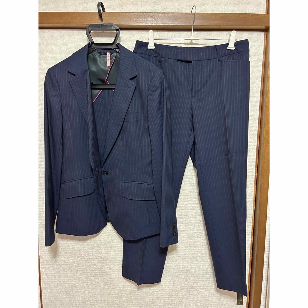 洋服の青山 HILTON スーツ ネイビー 紺 ストライプの通販 by 洋服の青山 HILTON スーツ ネイビー 紺 ストライプの通販 by