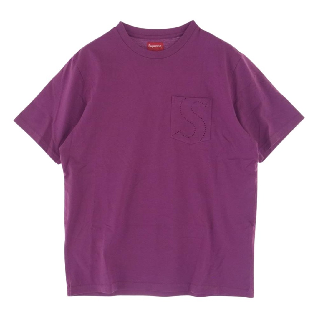 Supreme(シュプリーム)のSupreme シュプリーム Ｔシャツ 21SS Laser Cut S Logo Pocket Tee レーザー カット Sロゴ ポケット 半袖 Tシャツ パープル系 M【極上美品】【中古】 メンズのトップス(シャツ)の商品写真