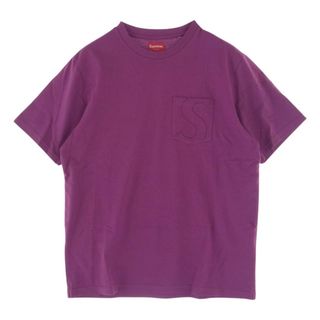 シュプリーム(Supreme)のSupreme シュプリーム Ｔシャツ 21SS Laser Cut S Logo Pocket Tee レーザー カット Sロゴ ポケット 半袖 Tシャツ パープル系 M【極上美品】【中古】(シャツ)