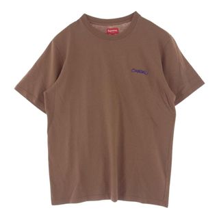 シュプリーム(Supreme)のSupreme シュプリーム Ｔシャツ 22SS washed handstyle ウォッシュド ハンドスタイル ロゴ刺繍 半袖 Tシャツ ブラウン系 M【極上美品】【中古】(シャツ)