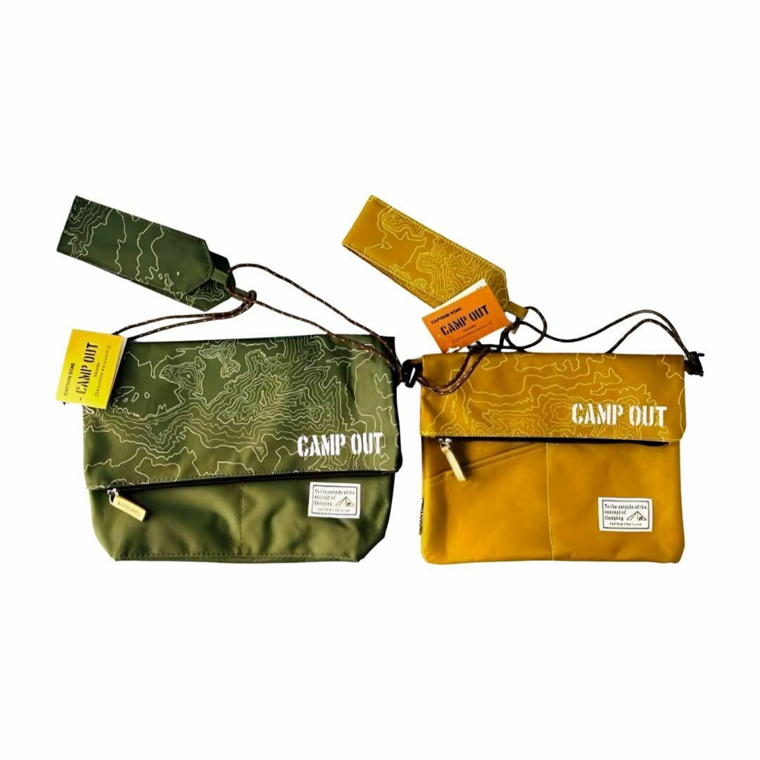 CAPTAIN STAG ショルダーバッグ サコッシュ　イエロー＆グリーン2個 メンズのバッグ(セカンドバッグ/クラッチバッグ)の商品写真