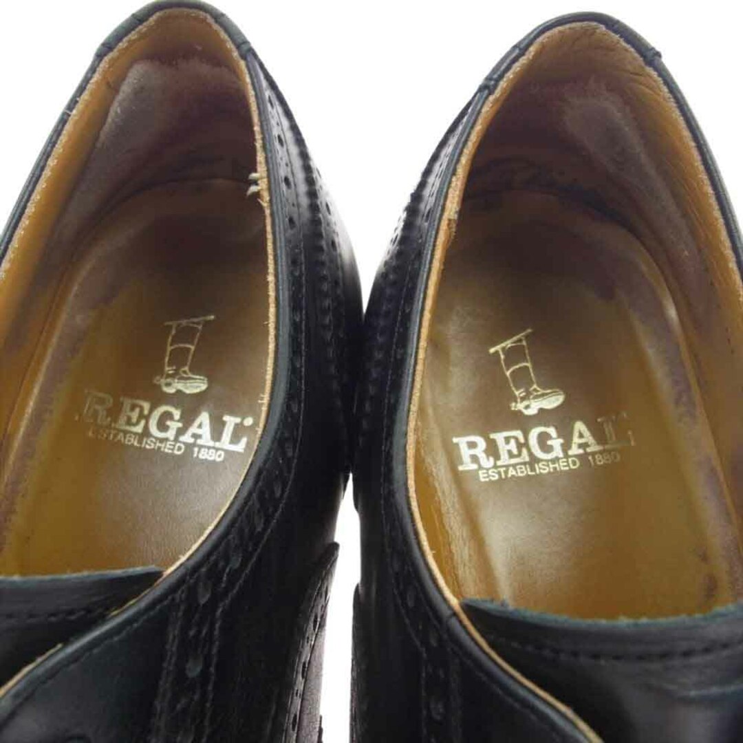 REGAL(リーガル)のREGAL リーガル ドレスシューズ JH23 レザー ウィングチップ  ビジネス ドレス シューズ 革靴 ブラック系 25.5cm【中古】 メンズの靴/シューズ(ドレス/ビジネス)の商品写真