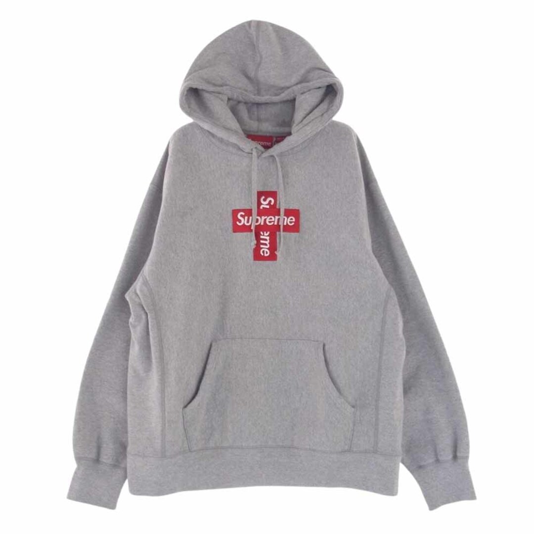 Supreme(シュプリーム)のSupreme シュプリーム パーカー 20AW Cross Box Logo Hooded Sweatshirt クロス ボックスロゴ フーデッド スウェットシャツ パーカー 裏起毛 フーディー プルオーバー グレー系 M【中古】 メンズのトップス(パーカー)の商品写真