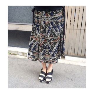 CLANE - CLANE クラネ STRIP FORM NOSTALGIC SKIRT