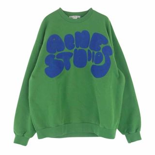 アクネストゥディオズ(Acne Studios)のACNE STUDIOS アクネストゥディオズ スウェット FN-MN-SWEA000311 クルーネック バブル ロゴ スウェット トレーナー グリーン系 M【中古】(スウェット)