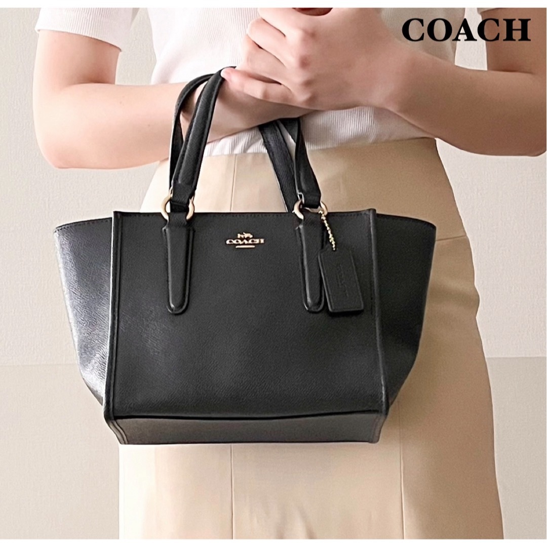 COACH(コーチ)の【美品】COACH コーチ 2wayショルダーバッグミニクロスビー　ネイビー濃紺 レディースのバッグ(ショルダーバッグ)の商品写真