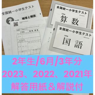 【3年分】全国統一小学生テスト　2年生　国語　算数(語学/参考書)