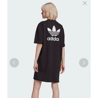 アディダス(adidas)のadidas originals ワンピース ミニワンピース ロゴワンピース(ひざ丈ワンピース)