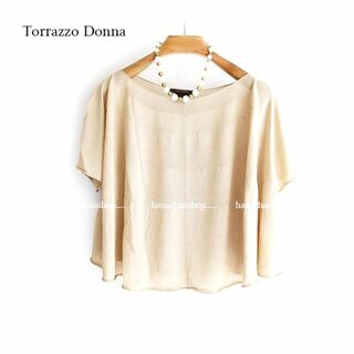 トラッゾドンナ(TORRAZZO DONNA)の定価9,345円【新品】トラッゾドンナ ヤマダヤ★とろみ落ち感清涼サマーニット (ニット/セーター)