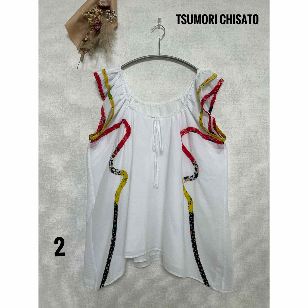 TSUMORI CHISATO(ツモリチサト)のTSUMORI　CHISATO　ワコール　ラメ入り　ブラウス　ノースリーブ　 レディースのトップス(シャツ/ブラウス(半袖/袖なし))の商品写真