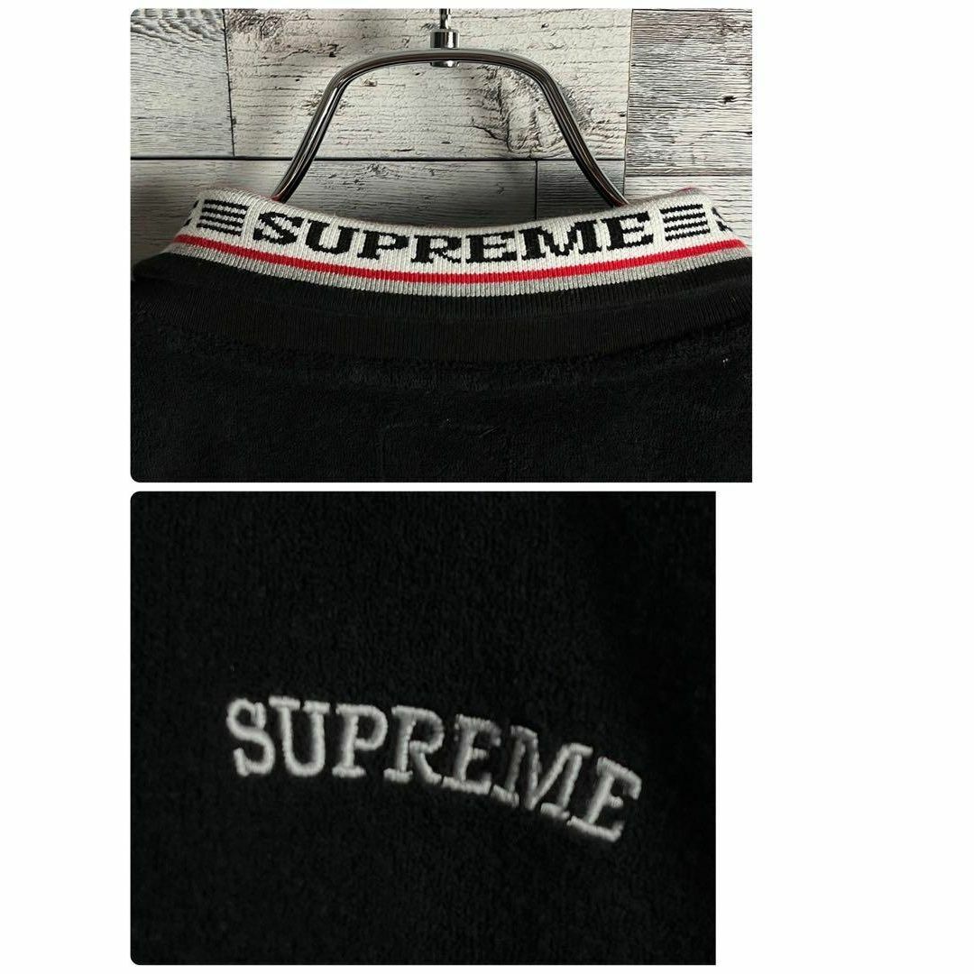 Supreme(シュプリーム)の【襟ロゴ】シュプリーム☆刺繍ロゴ入りパイル生地フルジップ半袖シャツ メンズのトップス(シャツ)の商品写真