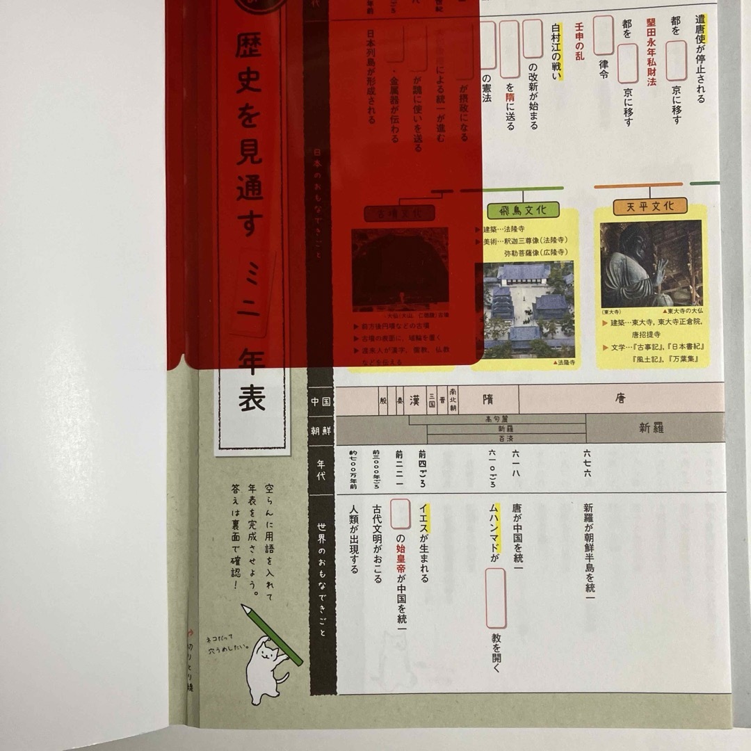 中学社会 歴史年表書きこみノート すっきり整理されるから、忘れない。 エンタメ/ホビーの本(語学/参考書)の商品写真