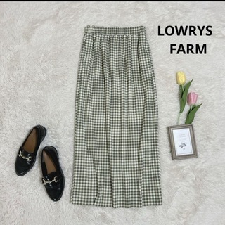 ローリーズファーム(LOWRYS FARM)のLOWRYSFARM チェックスカート ウエストゴム サイズフリー(ロングスカート)