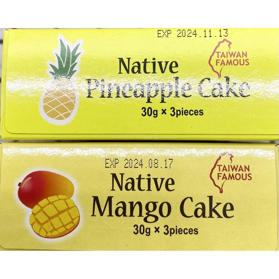 【台湾産・竹葉堂】パイナップルケーキ3個入・マンゴーケーキ3個入 食品/飲料/酒の食品(菓子/デザート)の商品写真