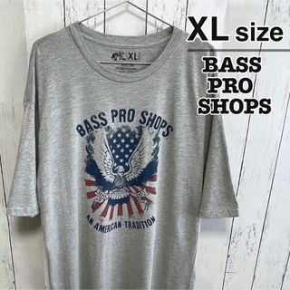 Bass Pro Shops　Tシャツ　XL　グレー　イーグル　プリント　古着(Tシャツ/カットソー(半袖/袖なし))