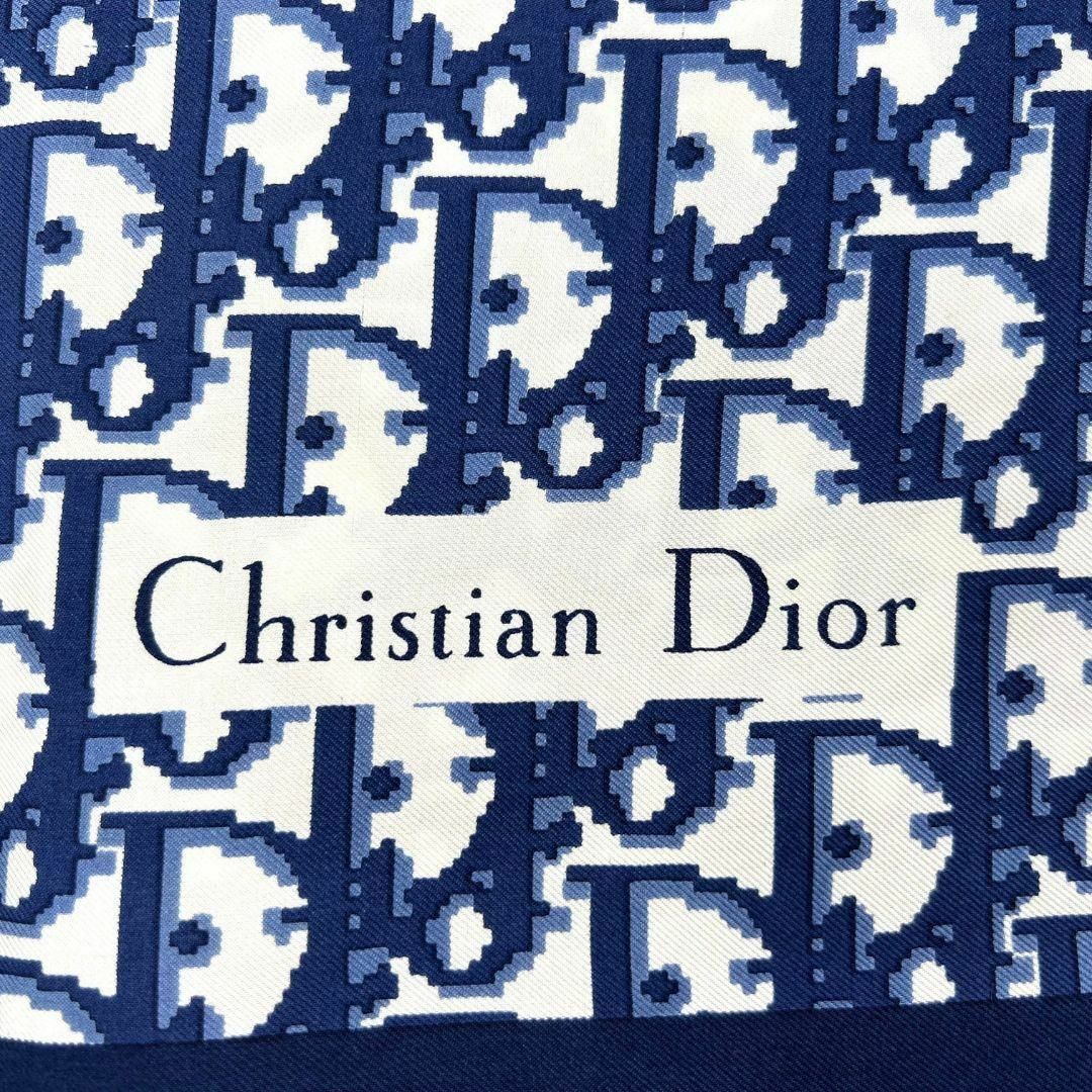 Dior(ディオール)のDIOR ディオール トロッター　オブリーク スカーフ ネイビー シルク レディースのファッション小物(バンダナ/スカーフ)の商品写真