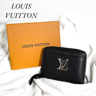 ルイヴィトン(LOUIS VUITTON)のLOUIS VUITTON ヴィトン ラウンドジップ ミニ 財布 黒 ブラック(財布)