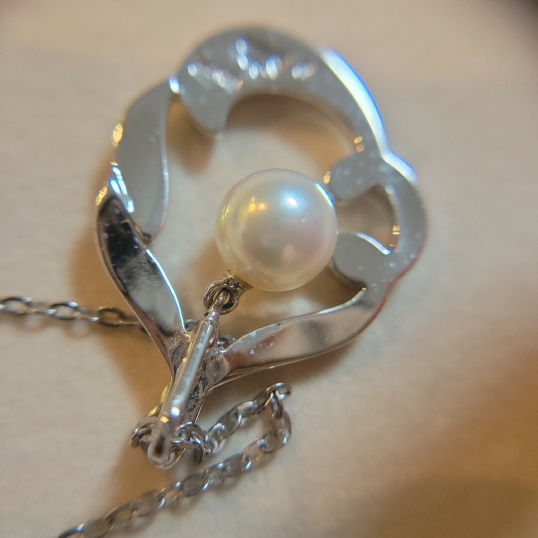 MIKIMOTO(ミキモト)の【美品】MIKIMOTO 本真珠パールネックレス　 シルバー状態 レディースのアクセサリー(ネックレス)の商品写真