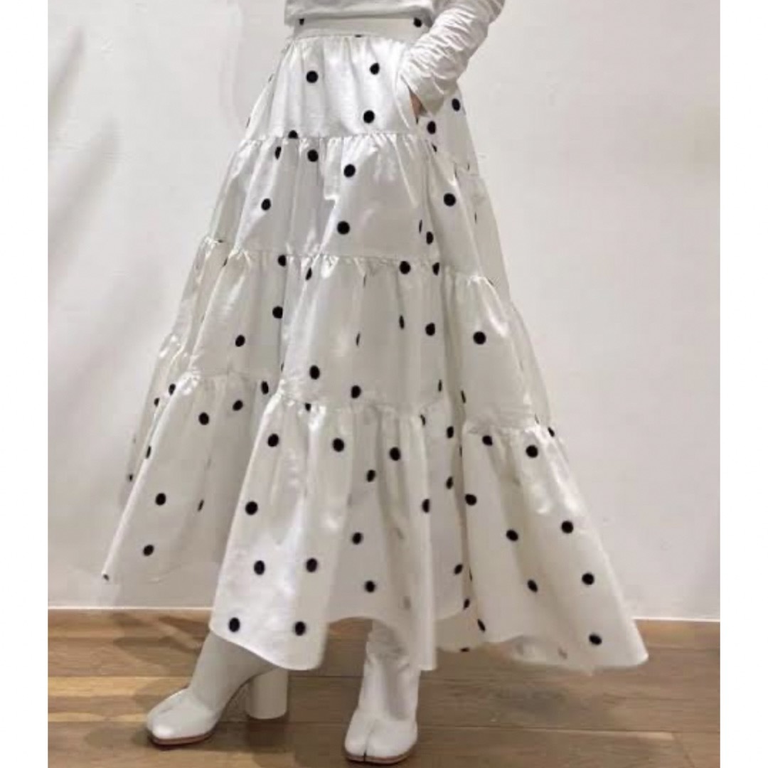 SHETokyo　 Lisa　dot 　36 ホワイト レディースのスカート(ロングスカート)の商品写真